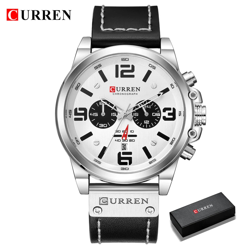 Newest Men Watches CURREN Top Brand Luxury Quartz Mens Wristwatches Leather Military Date Male Clock Relogio Masculino