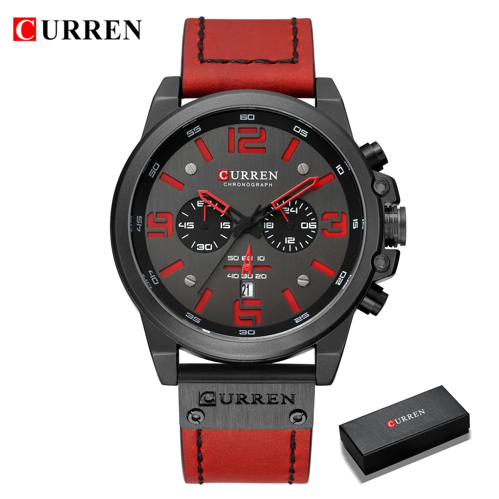 Newest Men Watches CURREN Top Brand Luxury Quartz Mens Wristwatches Leather Military Date Male Clock Relogio Masculino