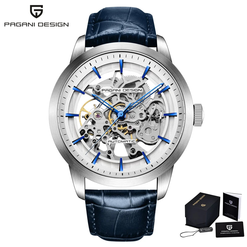 2023 New PAGANI DESIGN Mens watches Top Brand Luxury Gold Watch Men Automatic Mechanical Skeleton Waterproof Watches