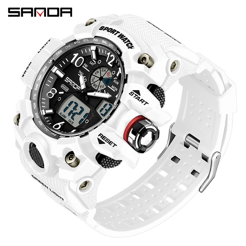 SANDA Brand G- Style Military Watch Men Digital Shockproof Sports Watches For Man Waterproof Electronic Wristwatch Mens Quartz