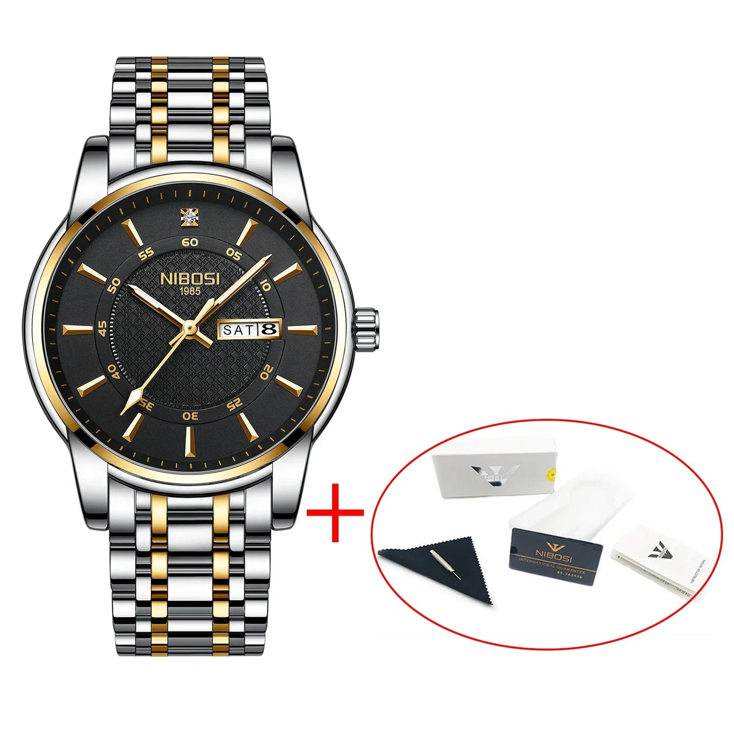 NIBOSI Fashion Luxury Watch Top Brand Mens Watches Date Watch Sports Waterproof Quartz Wristwatch Men's Clock Relogio Masculino