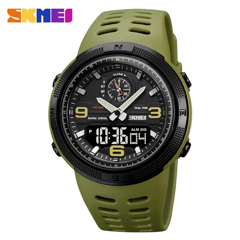 SKMEI Sport Digital Watch for Men Dual Display Waterproof Student Exploration Multi Functional Electronic Mens Wristwatches 1655