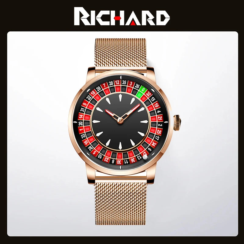 Richard A green casino table, the is the Casino NH35A movement sapphire glass watch men's fashion sports automatic watch