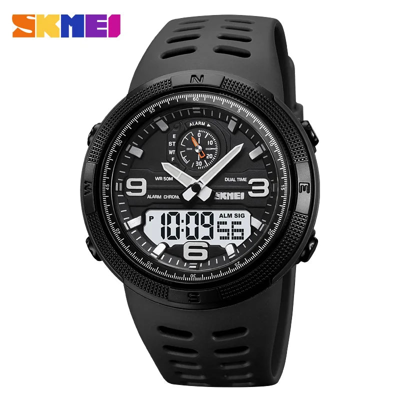 SKMEI Sport Digital Watch for Men Dual Display Waterproof Student Exploration Multi Functional Electronic Mens Wristwatches 1655