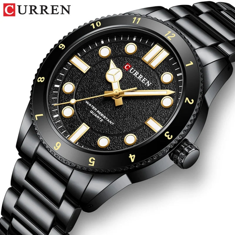 CURREN 8450 Fashion Men's Quartz Watch Sports Stainless Steel Waterproof Luminous Business Simple Watches for Men reloj hombre