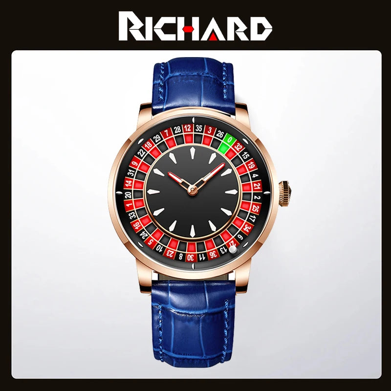 Richard A green casino table, the is the Casino NH35A movement sapphire glass watch men's fashion sports automatic watch