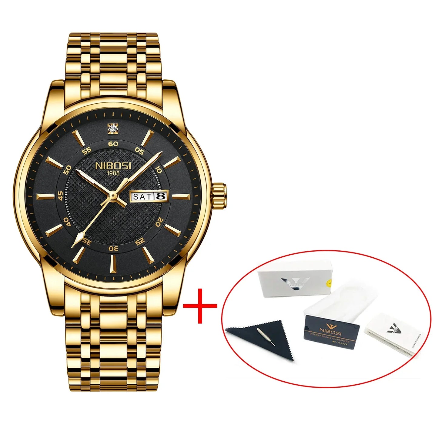 NIBOSI Fashion Luxury Watch Top Brand Mens Watches Date Watch Sports Waterproof Quartz Wristwatch Men's Clock Relogio Masculino