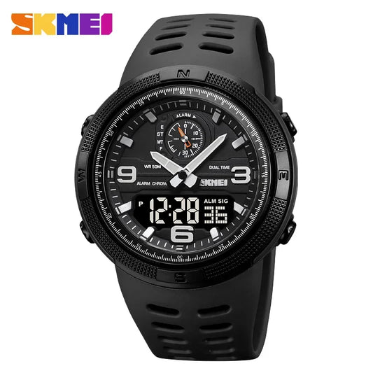 SKMEI Sport Digital Watch for Men Dual Display Waterproof Student Exploration Multi Functional Electronic Mens Wristwatches 1655