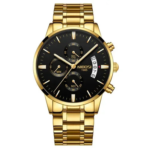 NIBOSI Fashion Luxury Watch Top Brand Mens Watches Date Watch Sports Waterproof Quartz Wristwatch Men's Clock Relogio Masculino