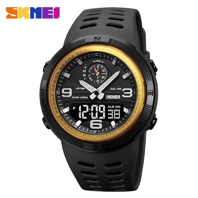 SKMEI Sport Digital Watch for Men Dual Display Waterproof Student Exploration Multi Functional Electronic Mens Wristwatches 1655