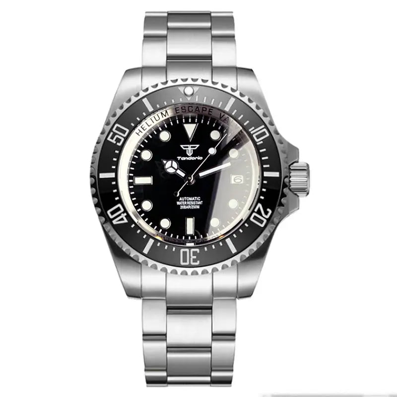 200m Sea Dive Mechanical Watch Men Sapphire Crystal NH35 PT5000 43mm Steel Case 904L Bracelet Glide Lock Ceramic Insert Rejor