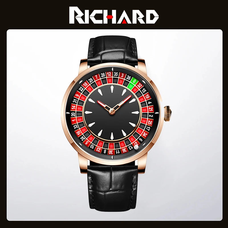 Richard A green casino table, the is the Casino NH35A movement sapphire glass watch men's fashion sports automatic watch